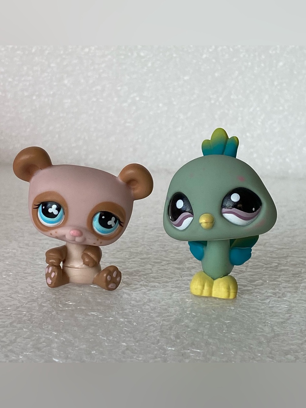 Vintage Hasbro Littlest Pet Shop LPS Set of 2
Figures: Peacock and Panda Bear